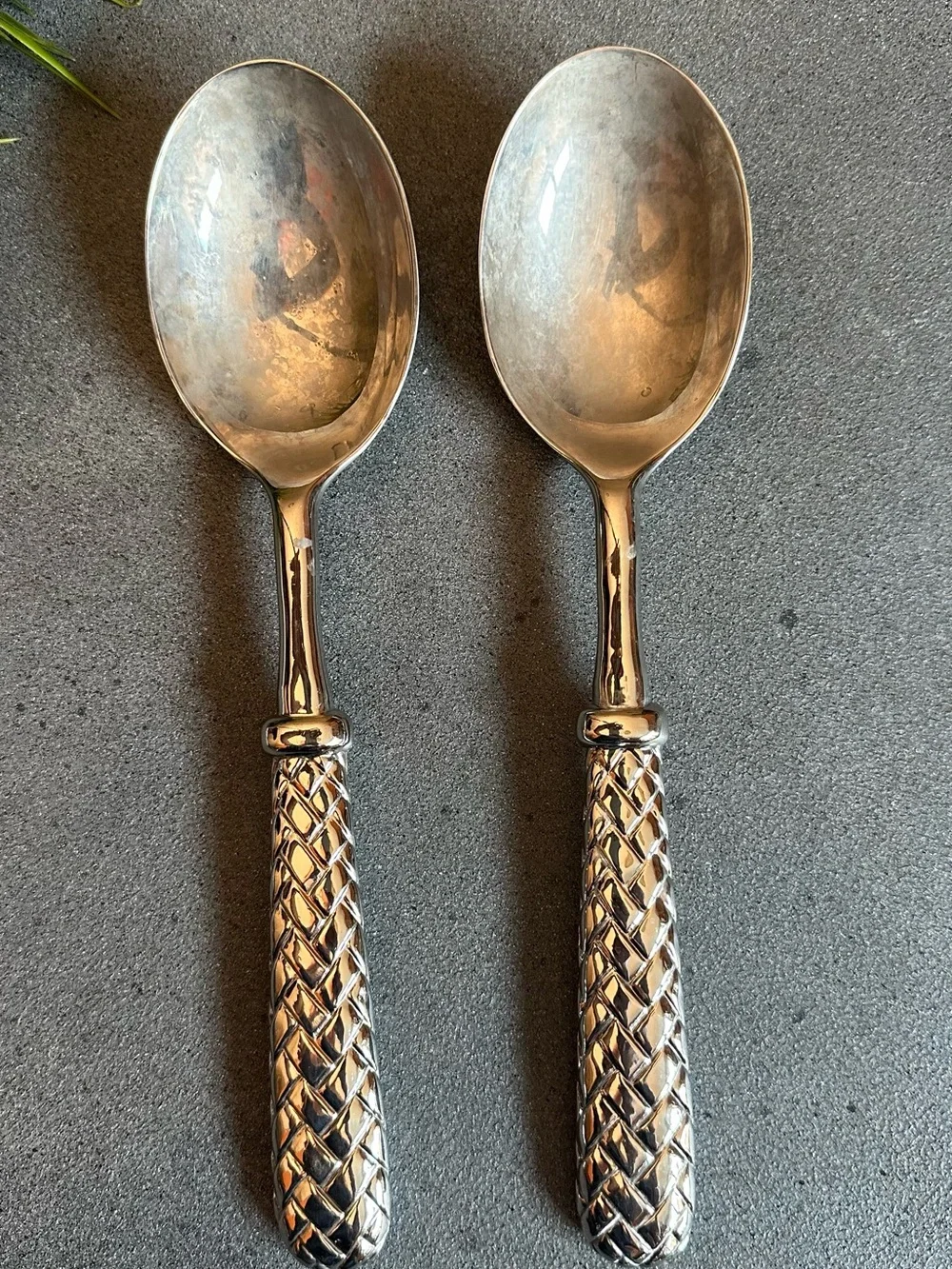 Braided-Handle Serving Spoons - Set of 2